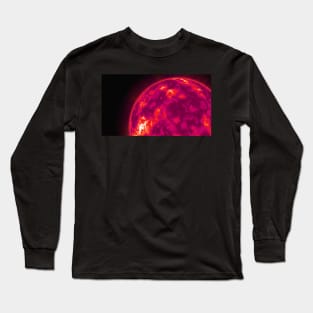 The Sun's Surface Close-Up - Pink Long Sleeve T-Shirt